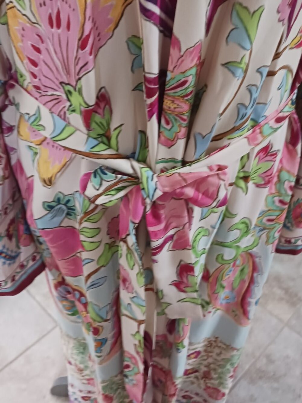 NWT - PRINTED XL KIMONO ROBE WITH BELT - Picture 6 of 7